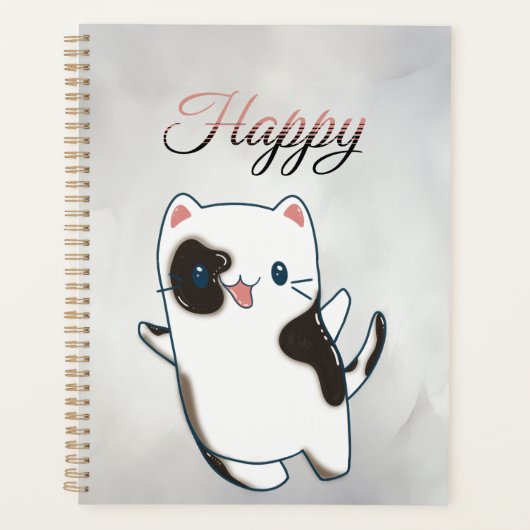 Planner - Niedlich Kawaii Happy Kitty Planer (Vorderseite)