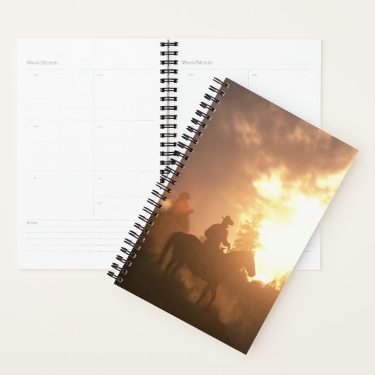 Planner Pferd Foto Equine Sunset Cowboy Planer (Anzeige)