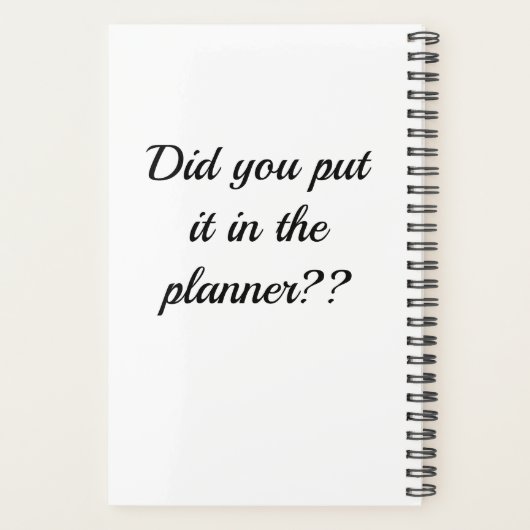 Planner Planer (Rückseite)