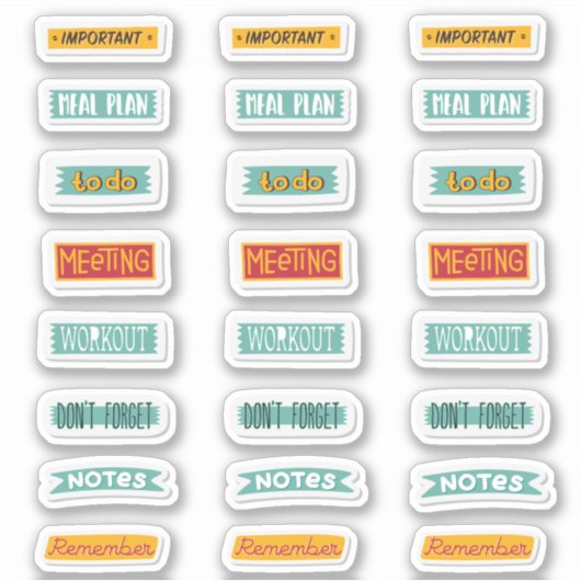 Planner Stickers Pack Aufkleber (Vorderseite)