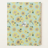 Planner Sunflower Yellow Orange Floral Planer (Rückseite)
