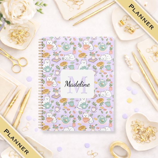 Planner Tea & Bookish Cats Planer