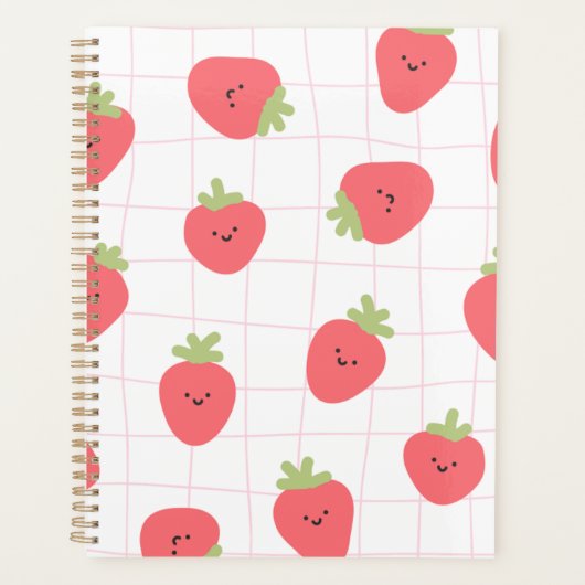 Planner with strawberry cute cover planer (Vorderseite)