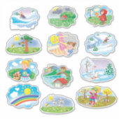 Planneraufkleber , Cartoon niedliche Kinderbekleid Aufkleber (Vorderseite)