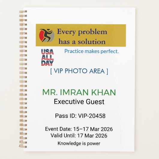 Planners | Photo | Monogram | Modern Planer (Vorderseite)