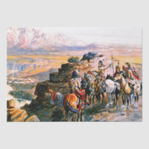 „Planning the Attack“ von Charles M. Russell Seidenpapier