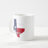 Plano, Texas Flag Map Kaffeetasse (Vorderseite Links)