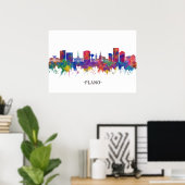 Plano Texas Skyline Poster (Heimbüro)