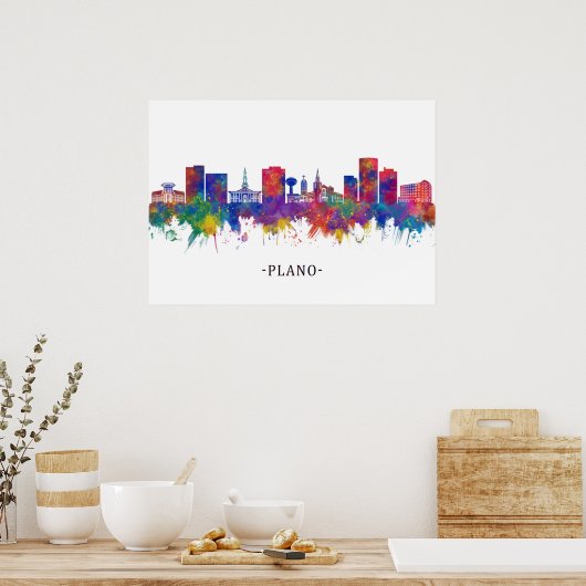 Plano Texas Skyline Poster (Küche)