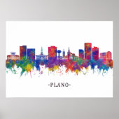 Plano Texas Skyline Poster (Vorne)