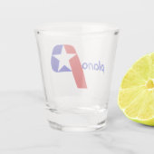 Plano (Texas) Stadtflagge Shot Glas (Rückseite)