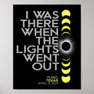 Plano Texas Total Solar Eclipse 2024 Poster