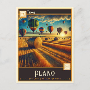 Plano, Texas Vintage Postkarte