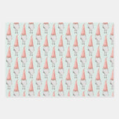 Planpapier aus Gnome, flach, Set von 3 Geschenkpapier Set (Vorderseite 3)