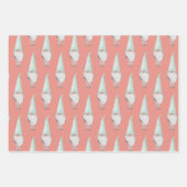 Planpapier aus Gnome, flach, Set von 3 Geschenkpapier Set (Vorderseite)