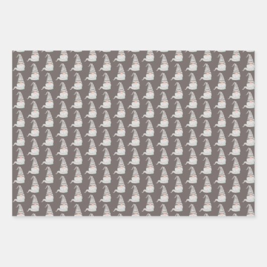 Planpapier aus Gnome, flach, Set von 3 Geschenkpapier Set (Vorderseite 2)