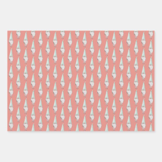 Planpapier aus Gnome, flach, Set von 3 Geschenkpapier Set (Vorderseite)