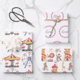 Planpapier für den Umschlag von 3 Sets Geschenkpapier Set