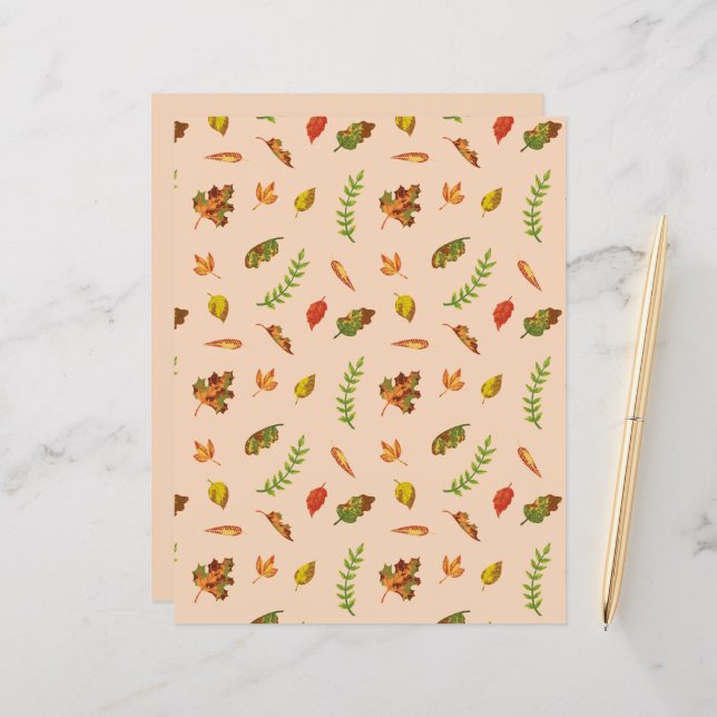 Planpapier für die Herbstwindung (Vorderseite/Rückseite Beispiel)