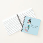 "Plans & Dreams" Niedliches Boho Girl with Bird Notizblock (Innenseite)