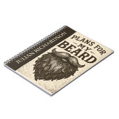 Plans for My Beard Funny Notebook for Bearded Me Notizblock (Linke Seite)