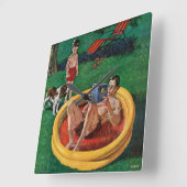 Planschbecken Quadratische Wanduhr (Winkel)