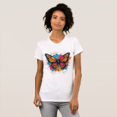 planschender Schmetterling T-Shirt (Vorne ganz)