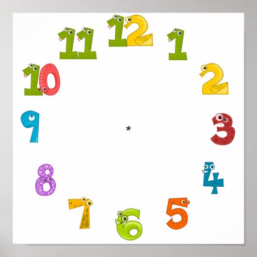 Planschild für die Uhr Poster (Vorne)