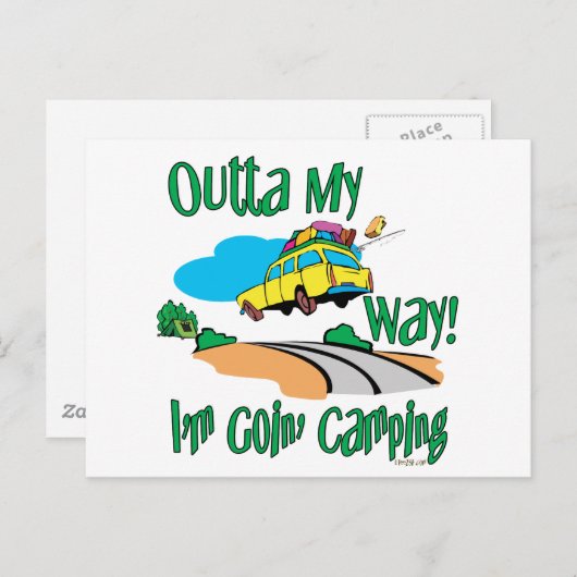 Planst du einen Camping-Trip Postkarte (Vorne/Hinten)