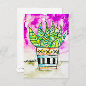 Plant Art Einladung (Vorne/Hinten)