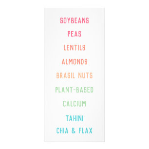 Plant Based Calcium Sources Vegan Nutrition Werbekarte