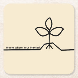 Plant Coaster Rechteckiger Pappuntersetzer