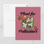 Plant for Pollinators Bee                          Postkarte (Vorne/Hinten)