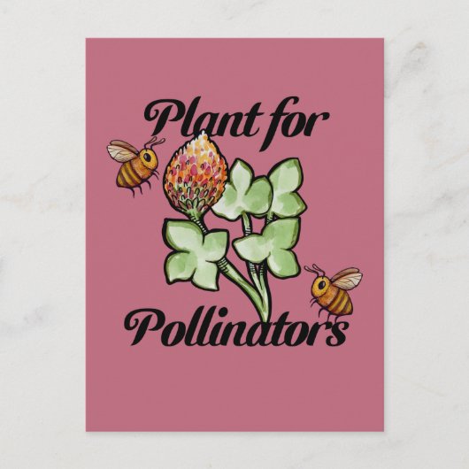 Plant for Pollinators Bee                          Postkarte (Vorderseite)