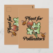 Plant for Pollinators Bee                          Postkarte (Vorne/Hinten)