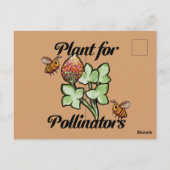 Plant for Pollinators Bee                          Postkarte (Rückseite)