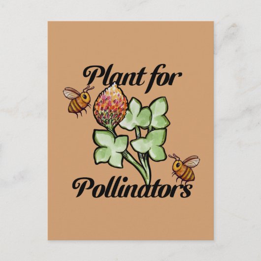 Plant for Pollinators Bee                          Postkarte (Vorderseite)