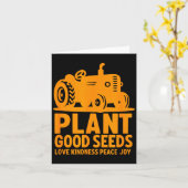 Plant Good Seeds Love Kindness Peace Joy Christian Karte (Gelbe Blume)