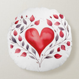 Plant heart rundes kissen