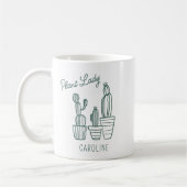 Plant Lady Cactus Succulent Gardening Lover Name Kaffeetasse (Links)