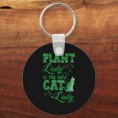 Plant Lady Is The New Cat Lady Funny Gardening Quo Schlüsselanhänger (Vorderseite)