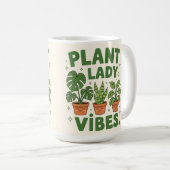 Plant lady vibes cute botanical Coffee Mug Kaffeetasse (VorderseiteRechts)
