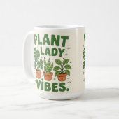 Plant lady vibes cute botanical Coffee Mug Kaffeetasse (Vorderseite Links)