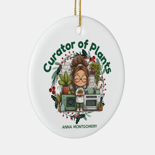 Plant Lover Curator of Plants Gardening Christmas Keramik Ornament (Rechts)