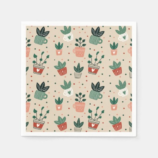 Plant Lover Paper Napkins Serviette (Vorderseite)
