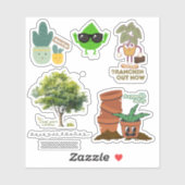 Plant Lover Sticker Sheet—Punny Mix (Blatt)
