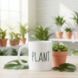 PLANT Minimalist Gardener White Coffee Mug Jumbo-Tasse