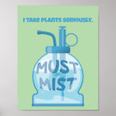 Plant mister misting pot plants poster (Vorne)