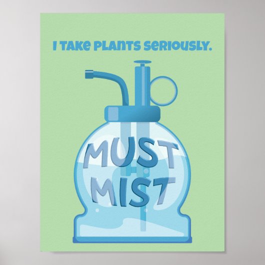 Plant mister misting pot plants poster (Vorne)