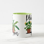 Plant Mom Mug – For the Queen of Green Zweifarbige Tasse (Mittel)
